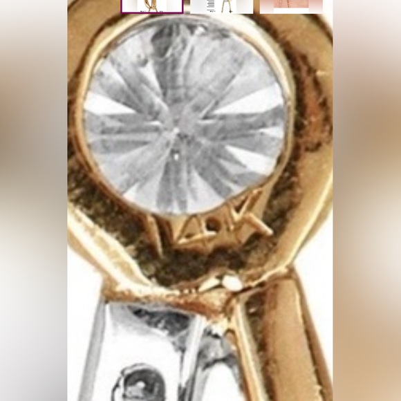 Custom Pendant Natural Diamonds .55 cttw. 2 tone 14 kt Gold 1.6 gr 1 inch long - Picture 4 of 5